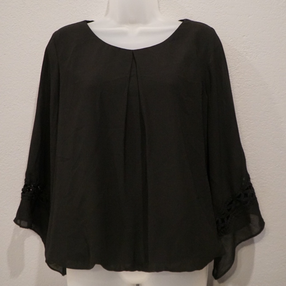 Black bell blouse